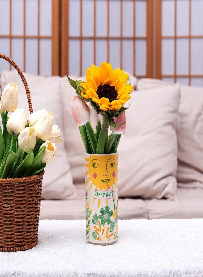 Tnstbiee Cute Medium Ceramic Flower Vase - Colorful Boho Decor with Unique Abstract Round Design for Weddings, Mother's Day, and Friends - Ideal for Displaying Flowers or Pens - Image 5